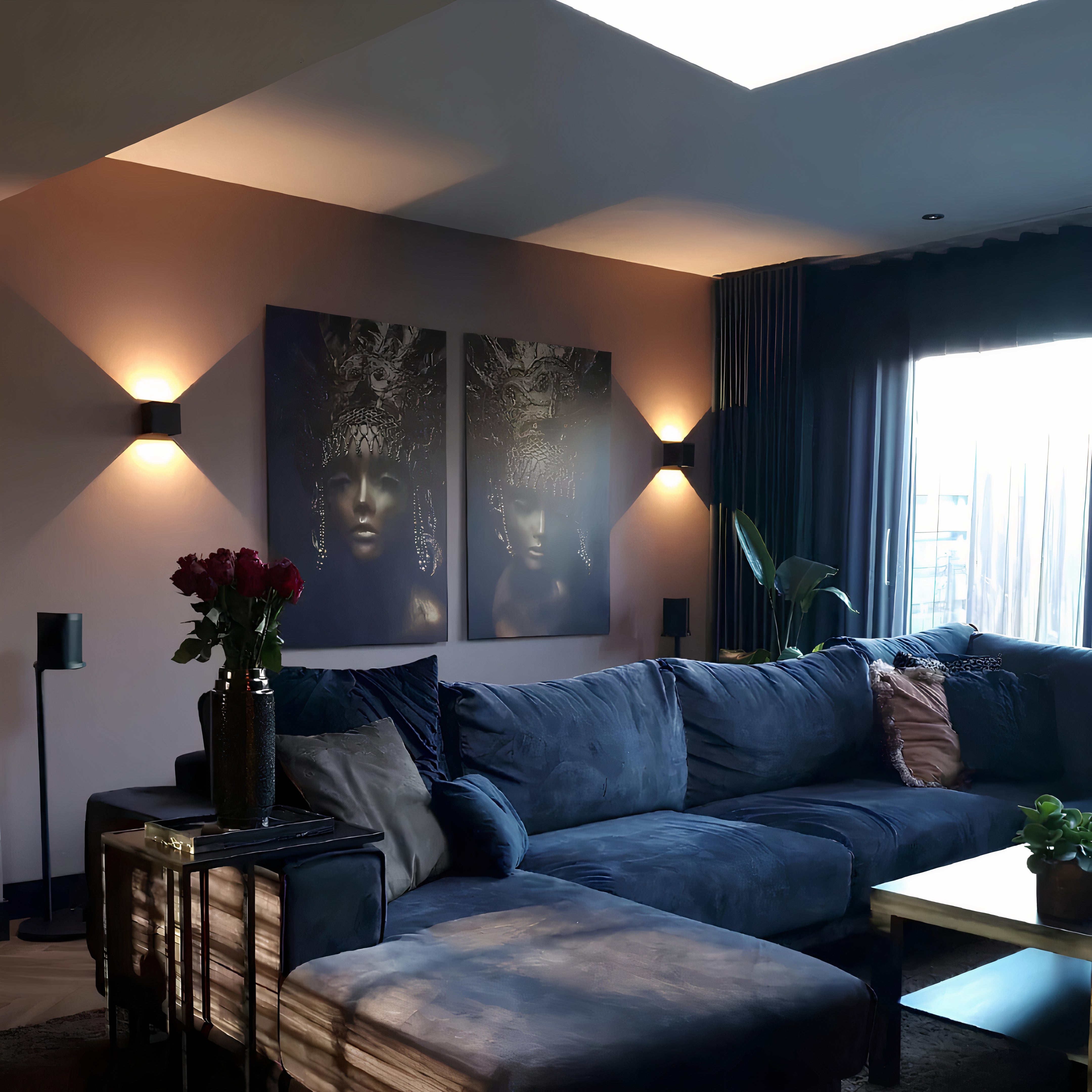Moderne quadratische Wandleuchte