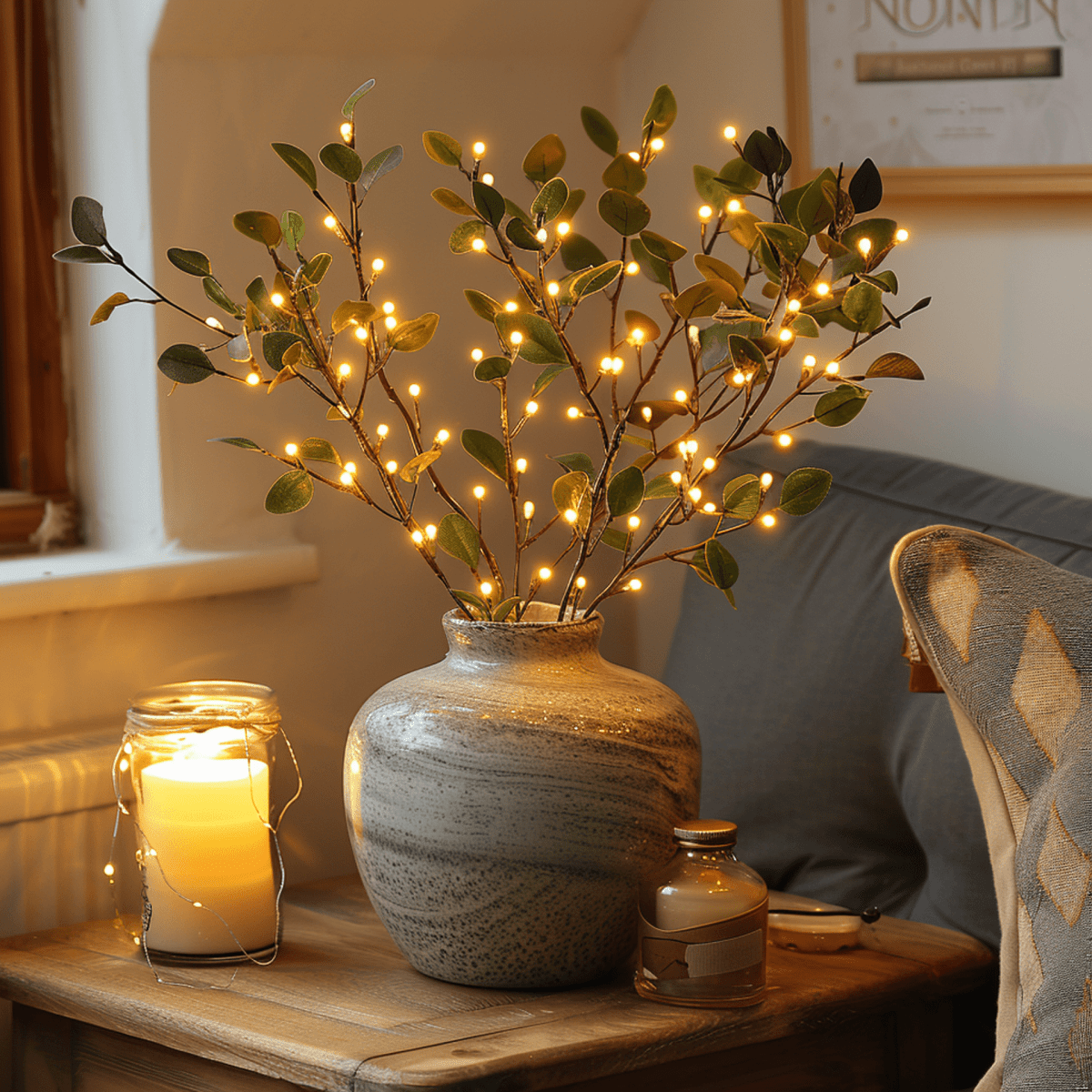 Artificial luminous flower decoration