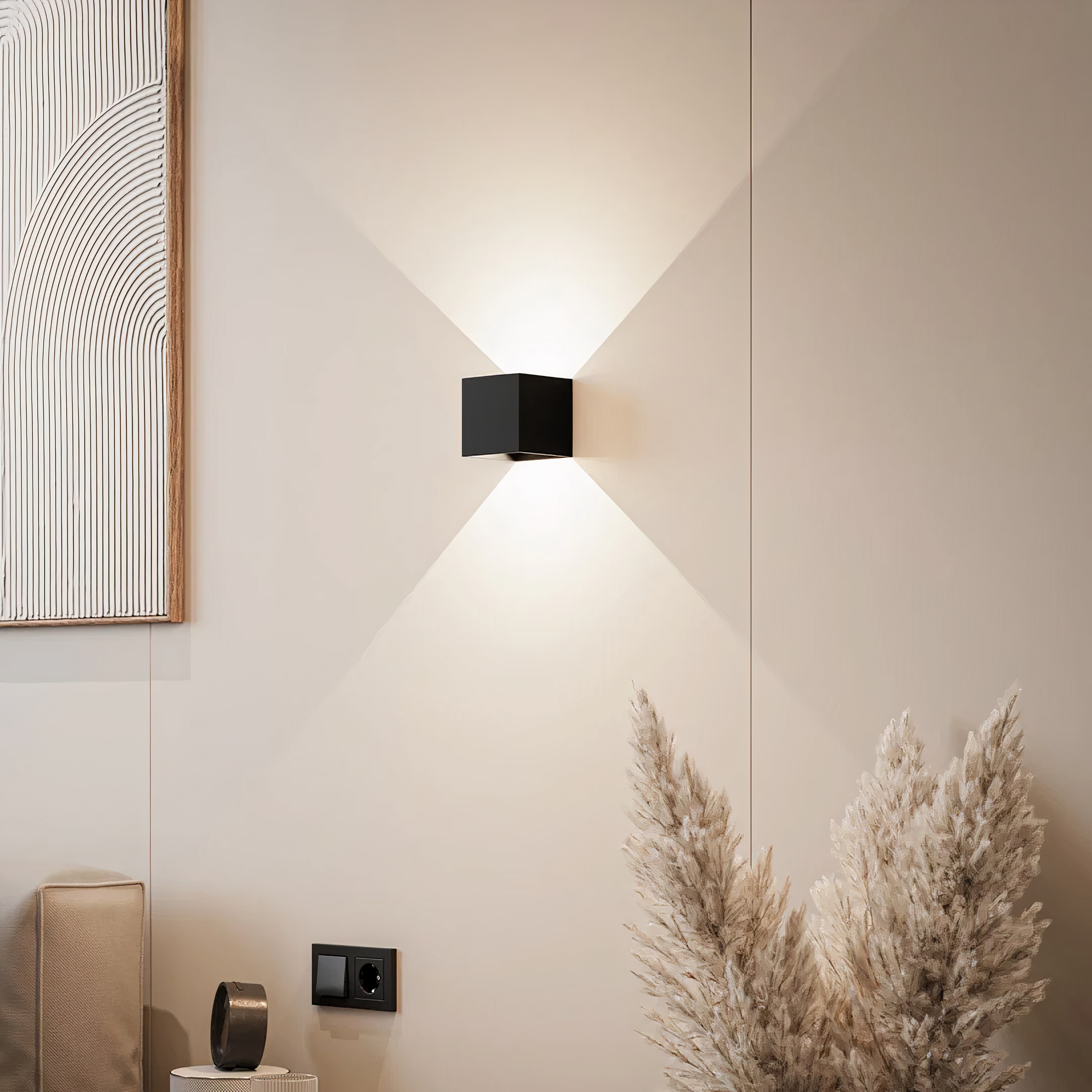Moderne quadratische Wandleuchte