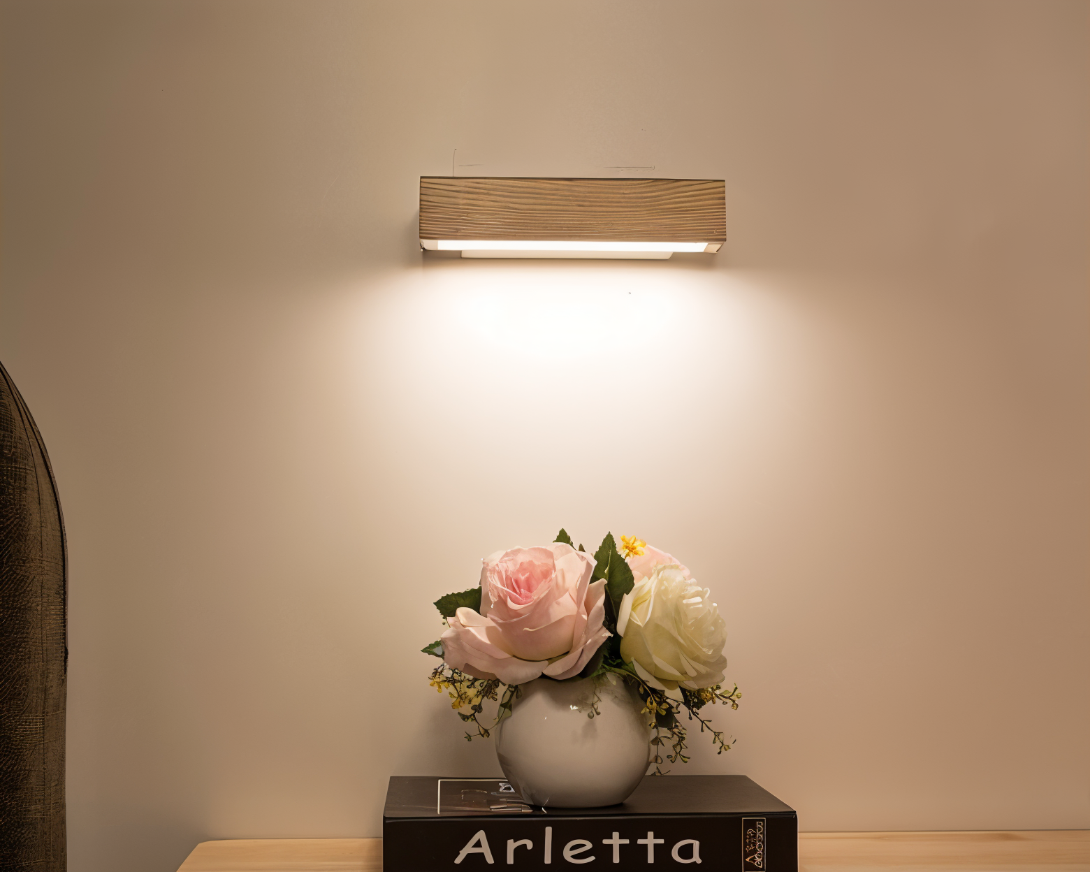 Modern LED Wooden Handle Lamp
