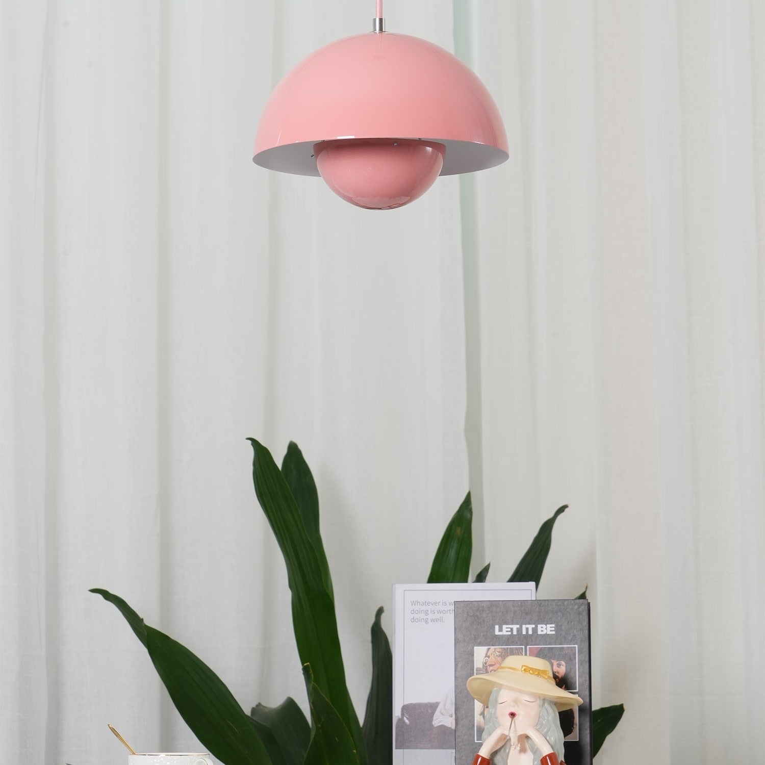 Half-round metal ceiling lamp