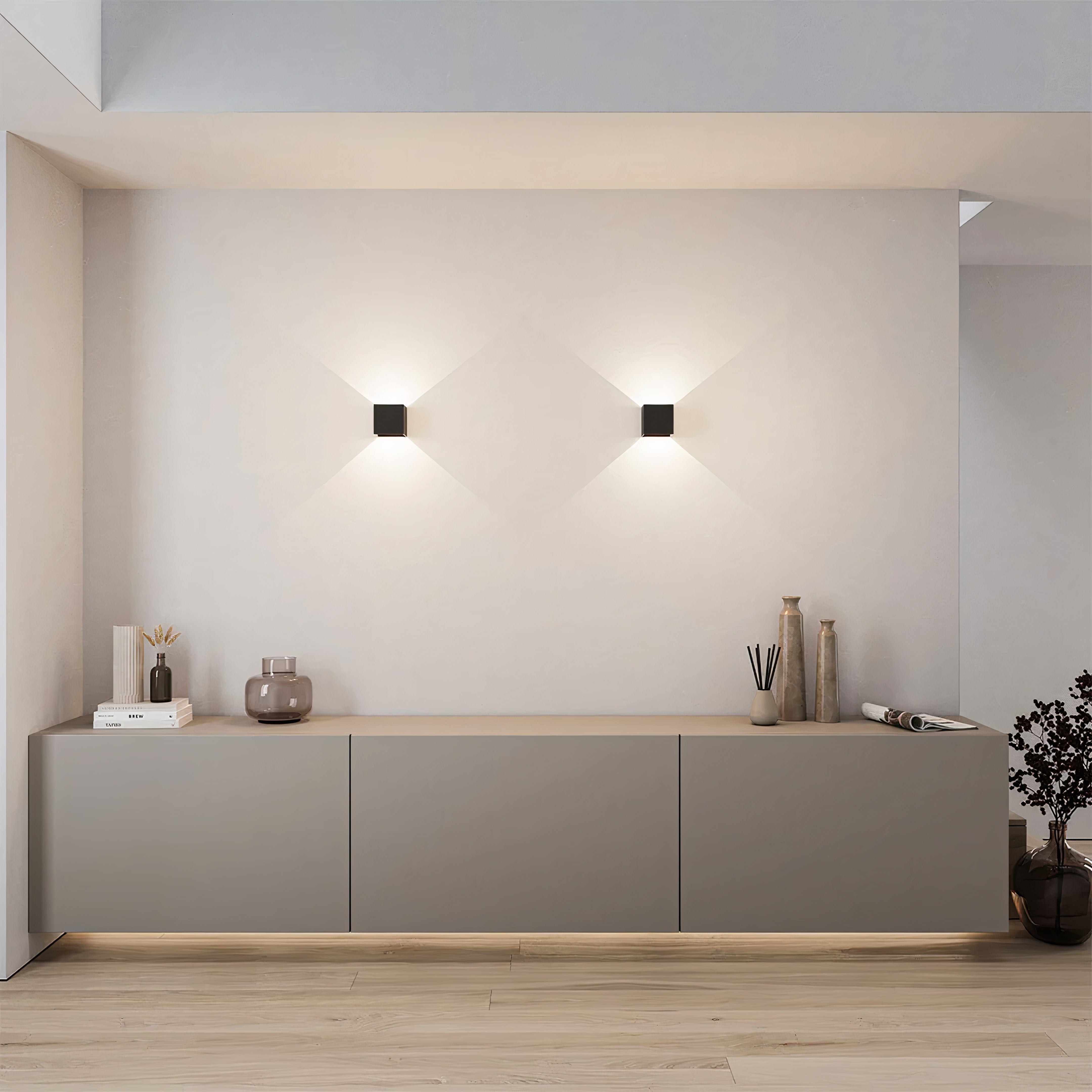 Moderne quadratische Wandleuchte